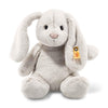 Steiff Hoppie Hase hellgrau 28 cm, Soft Cuddly Friends Plüschtier, flauschiges Stofftier mit Schlappohren
