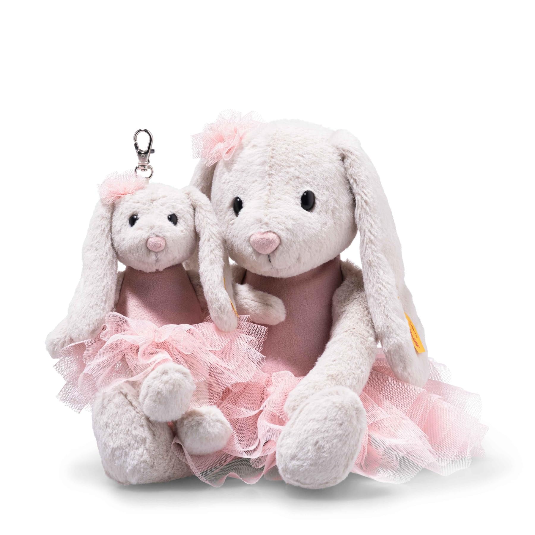 Steiff Hoppie Ballerina Hase 30 cm, Soft Cuddly Friends Plüschtier im Ballett-Outfit, flauschig & waschmaschinenfest